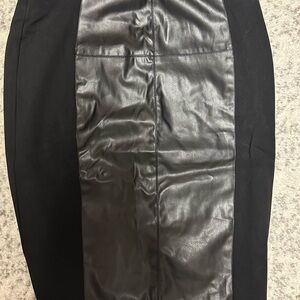 Carmen Marc Volvo faux leather Black Pencil Skirt